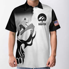 Roofer Proud Skull Polo Shirt - Hyperfavor