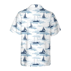 Sailboats Ships And Yachts Hawaiian Shirt, Short Sleeve Sailboat Shirt, Unique Nautical Shirt - Hyperfavor