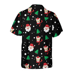 Santa Claus & Corgi Hawaiian Shirt, Funny Christmas Corgi Shirt, Best Christmas Gift Idea - Hyperfavor