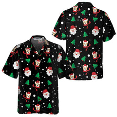 Santa Claus & Corgi Hawaiian Shirt, Funny Christmas Corgi Shirt, Best Christmas Gift Idea - Hyperfavor