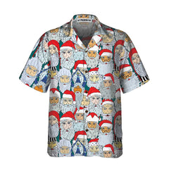 Santa Claus Heads From Different Countries Christmas Hawaiian Shirt, Santa Claus Hawaiian Shirt For Christmas Day - Hyperfavor