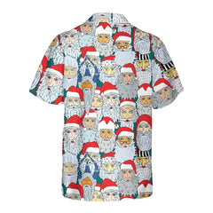 Santa Claus Heads From Different Countries Christmas Hawaiian Shirt, Santa Claus Hawaiian Shirt For Christmas Day - Hyperfavor