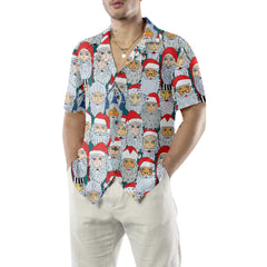 Santa Claus Heads From Different Countries Christmas Hawaiian Shirt, Santa Claus Hawaiian Shirt For Christmas Day - Hyperfavor