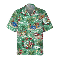 Santa In Hawaii Hawaiian Shirt, Funny Santa Claus Shirt, Best Gift For Christmas - Hyperfavor