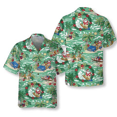 Santa In Hawaii Hawaiian Shirt, Funny Santa Claus Shirt, Best Gift For Christmas - Hyperfavor