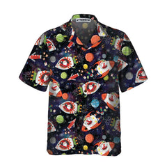 Santa In Outer Space Hawaiian Shirt, Funny Christmas Santa Shirt, Gift For Christmas - Hyperfavor