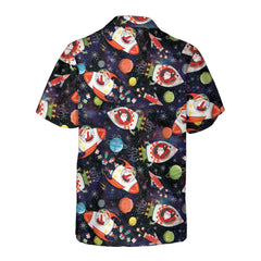 Santa In Outer Space Hawaiian Shirt, Funny Christmas Santa Shirt, Gift For Christmas - Hyperfavor