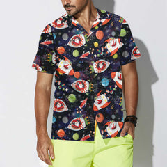 Santa In Outer Space Hawaiian Shirt, Funny Christmas Santa Shirt, Gift For Christmas - Hyperfavor