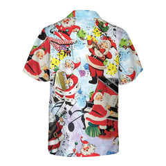 Santa Music On Christmas Hawaiian Shirt, Funny Santa Claus Shirt, Gift For Christmas - Hyperfavor