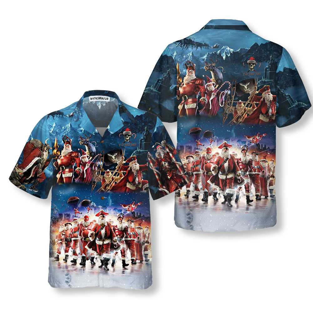Santa Squad Funny Santa Hawaiian Shirt, Christmas Hawaiian Shirt For Men - Hyperfavor