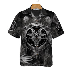 Satanic Skull Hawaiian Shirt, Satan Gothic Skull Shirt For Men And Women - Hyperfavor
