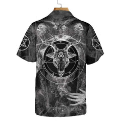 Satanic Skull Hawaiian Shirt, Satan Gothic Skull Shirt For Men And Women - Hyperfavor