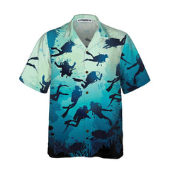 Scuba Diving Beach Hawaiian Shirt, Cool Scuba Diving Shirt For Men, Unique Gift For Scuba Diver - Hyperfavor