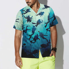 Scuba Diving Beach Hawaiian Shirt, Cool Scuba Diving Shirt For Men, Unique Gift For Scuba Diver - Hyperfavor