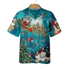Scuba Diving Santa Claus Christmas Undersea Hawaiian Shirt, Unique Gift For Christmas - Hyperfavor