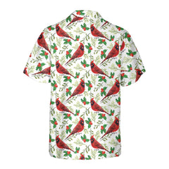 Seamless Christmas Pattern Red Cardinal Hawaiian Shirt, Funny Christmas Shirt, Gift For Christmas - Hyperfavor