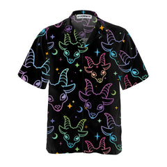 Seamless Multicolored Goat Heads Hawaiian Shirt, Funny Goat Shirt For Men - Hyperfavor