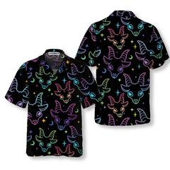 Seamless Multicolored Goat Heads Hawaiian Shirt, Funny Goat Shirt For Men - Hyperfavor