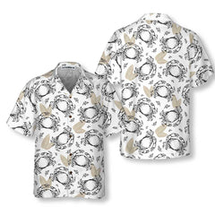 Seamless Pattern With Crabs And Leaves Hawaiian Shirt, Unique Crab Shirt, Crab Print Shirt For Adults - Hyperfavor
