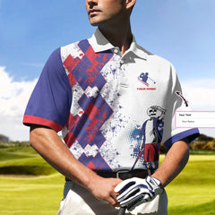 Size Matters No One Wants A Small Stick Custom Polo Shirt, Personalized Golfing Shirt Design, Argyle Pattern Shirt - Hyperfavor