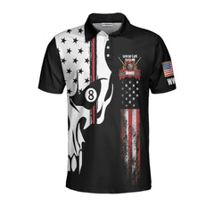 Dewey Skull Billiards Pool Custom Polo Shirt - Hyperfavor