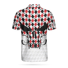 Skull Golf Red Black White V2 EZ24 1204 Polo Shirt - Hyperfavor
