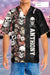 Skull Heads Vintage Floral Pattern Custom Hawaiian Shirt, Tropical Flowers Skull Shirt - Hyperfavor