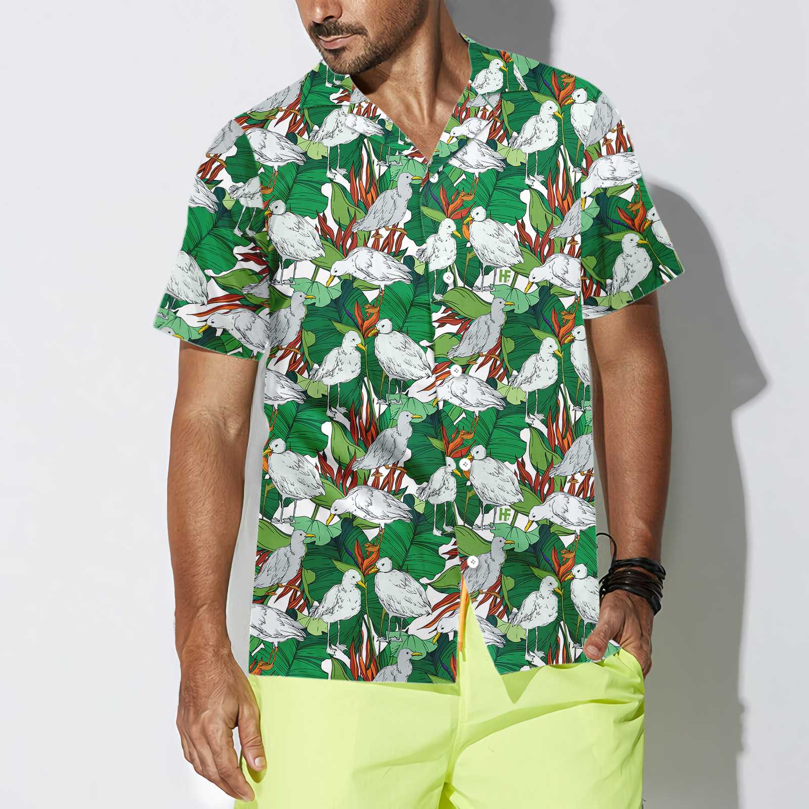Sky Bird Seagull Hawaiian Shirt - Hyperfavor