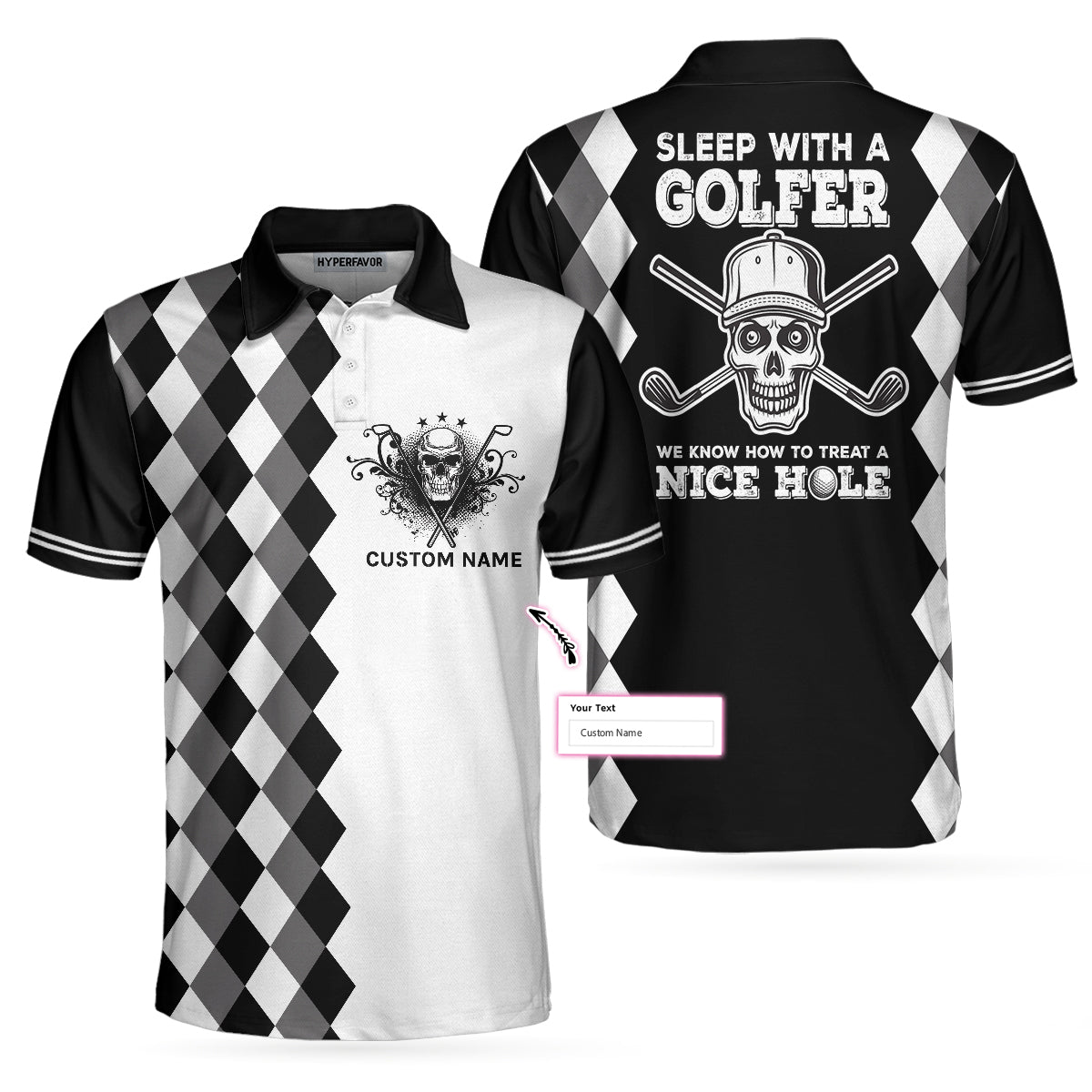 Sleep With Golfer We Know How To Treat A Nice Hole Golf Custom Polo Shirt, Personalized Golf Gift For Golfers - Hyperfavor