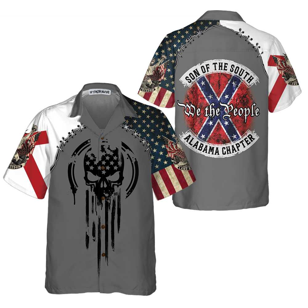 Son Of The South Alabama Chapter Hawaiian Shirt, Unique Alabama Shirt, Alabama Collared Shirt For Adults - Hyperfavor