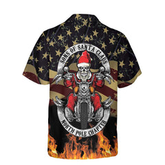 Sons Of Santa Claus North Pole Chapter Christmas Hawaiian Shirt, Motorcycle Lover Gift For Christmas - Hyperfavor