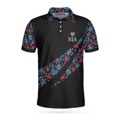 Splits Bowling Logo NIA Custom Polo Shirt - Hyperfavor