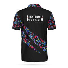 Splits Bowling Logo NIA Custom Polo Shirt - Hyperfavor