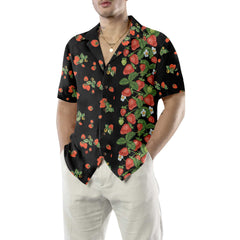 Strawberries Line Hawaiian Shirt, Strawberry Shirt For Men & Women, Strawberry Print Shirt - Hyperfavor