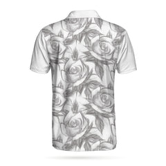 Sugar Skull Drawing Love Polo Shirt - Hyperfavor