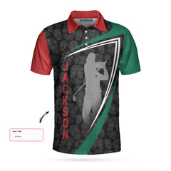 Sugar Skull Golf Custom Polo Shirt, Customized Skull Pattern Golf Shirt, Cool Golf Shirt Design - Hyperfavor