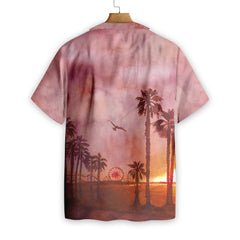 Sunset Santa Monica Pier Canvas EZ14 1908 Hawaiian Shirt - Hyperfavor
