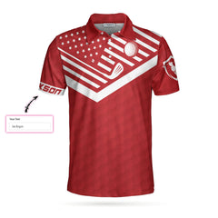 Swing Swear Drink Repeat Sunday Red Custom Polo Shirt - Hyperfavor