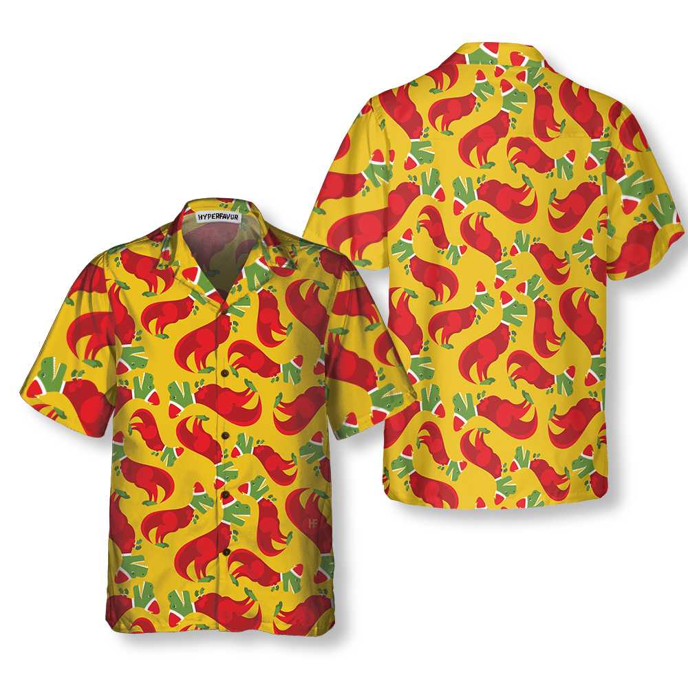 T Rex In Santa Costume Hawaiian Shirt, Funny Christmas Shirt, Best Gift For Christmas - Hyperfavor