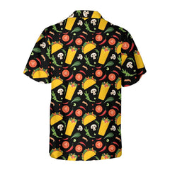 Taco And Burrito Pattern Hawaiian Shirt, Funny Taco Shirt For Men & Women, Gift For Taco Lovers - Hyperfavor