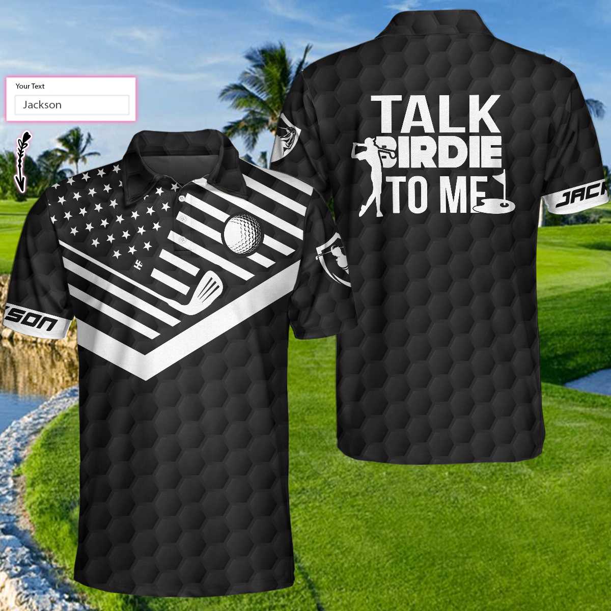 Talk Birdie To Me Custom Polo Shirt - Hyperfavor