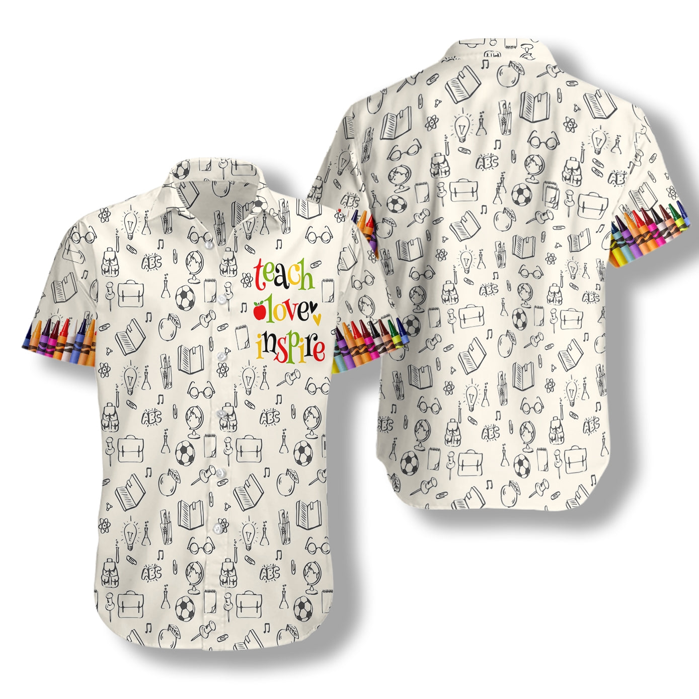 Teach-Love-Inspire Crayons EZ14 1008 Hawaiian Shirt - Hyperfavor