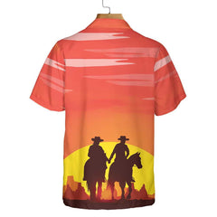 Texas Couple Cowboy Texas Hawaiian Shirt, Vinatge Texas Cowboy Shirt For Texans - Hyperfavor