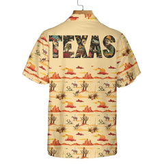 Texas Cowboy Cactus Texas Hawaiian Shirt, Vintage Texas Shirt For Texas Lovers - Hyperfavor