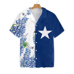 Texas Flag Bluebonnets Ver4 Hawaiian Shirt - Hyperfavor