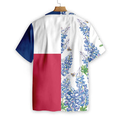 Texas Flag Bluebonnets Ver4 Hawaiian Shirt - Hyperfavor