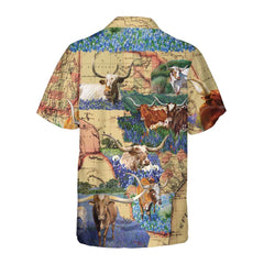 Texas Longhorn Hawaiian Shirt, Unique Texas Shirt, Gift For Texas Lovers - Hyperfavor