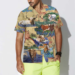 Texas Longhorn Hawaiian Shirt, Unique Texas Shirt, Gift For Texas Lovers - Hyperfavor