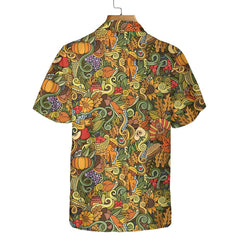 Thanksgiving Autumn Symbols Hawaiian Shirt, Unique Thanksgiving Shirt, Best Gift For Thanksgiving Day - Hyperfavor