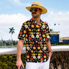 Thanksgiving Autumn Vibe Hawaiian Shirt, Thanksgiving Hawaiian Shirt With Thanksgiving Pattern - Hyperfavor